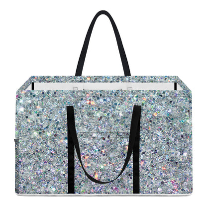 Diamond (NOT Real) Glitter Print Utility Tote Bag