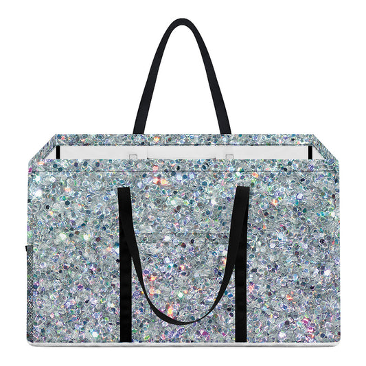 Diamond (NOT Real) Glitter Print Utility Tote Bag