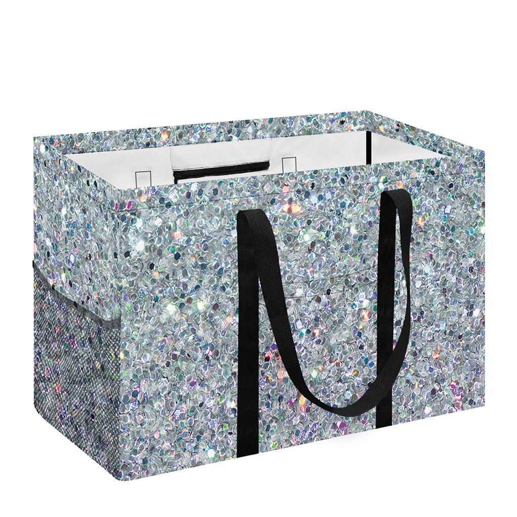 Diamond (NOT Real) Glitter Print Utility Tote Bag