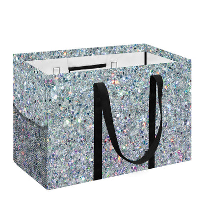 Diamond (NOT Real) Glitter Print Utility Tote Bag