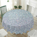 Diamond (NOT Real) Glitter Print Waterproof Round Tablecloth