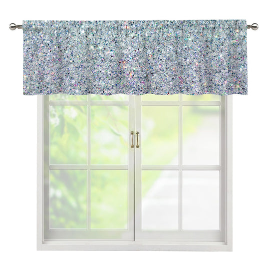 Diamond (NOT Real) Glitter Print Window Valance