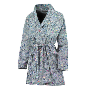 Diamond (NOT Real) Glitter Print Women's Bathrobe