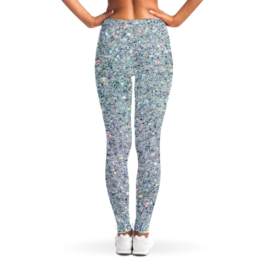 Diamond (NOT Real) Glitter Print Women's Leggings