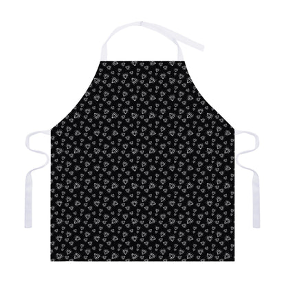 Diamond Pattern Print Adjustable Apron