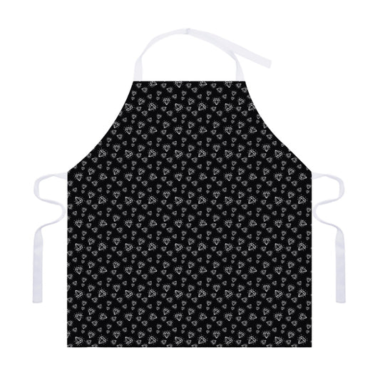 Diamond Pattern Print Adjustable Apron
