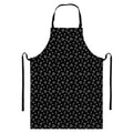 Diamond Pattern Print Bib Apron With Pocket