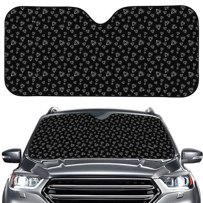 Diamond Pattern Print Car Windshield Sun Shade