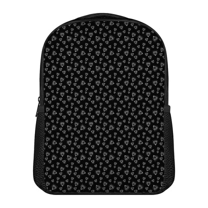 Diamond Pattern Print Casual Backpack