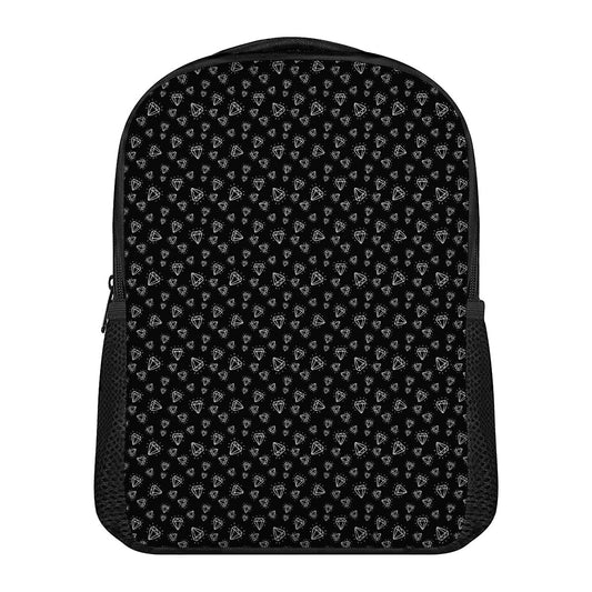Diamond Pattern Print Casual Backpack