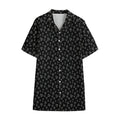 Diamond Pattern Print Cotton Hawaiian Shirt