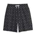 Diamond Pattern Print Cotton Shorts