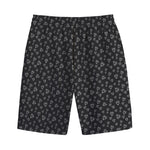 Diamond Pattern Print Cotton Shorts