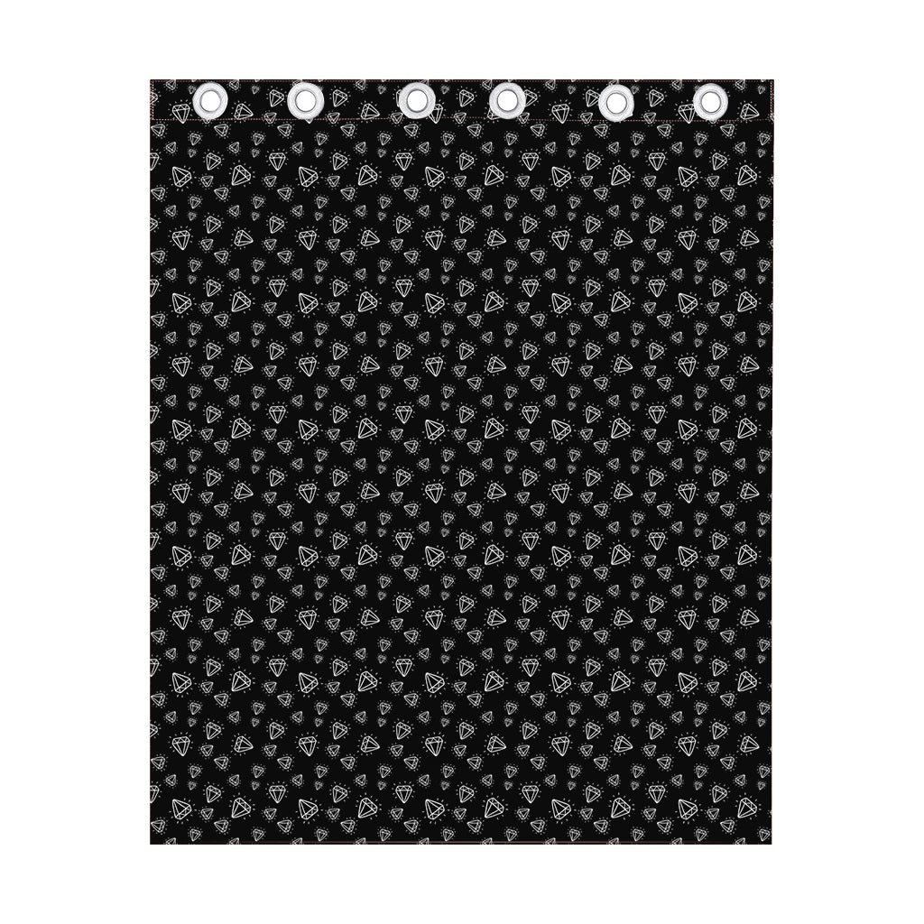 Diamond Pattern Print Curtain