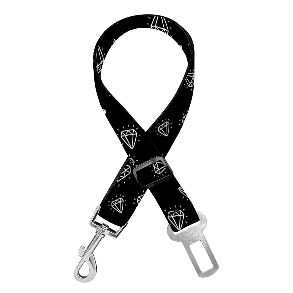 Diamond Pattern Print Dog Seat Belt