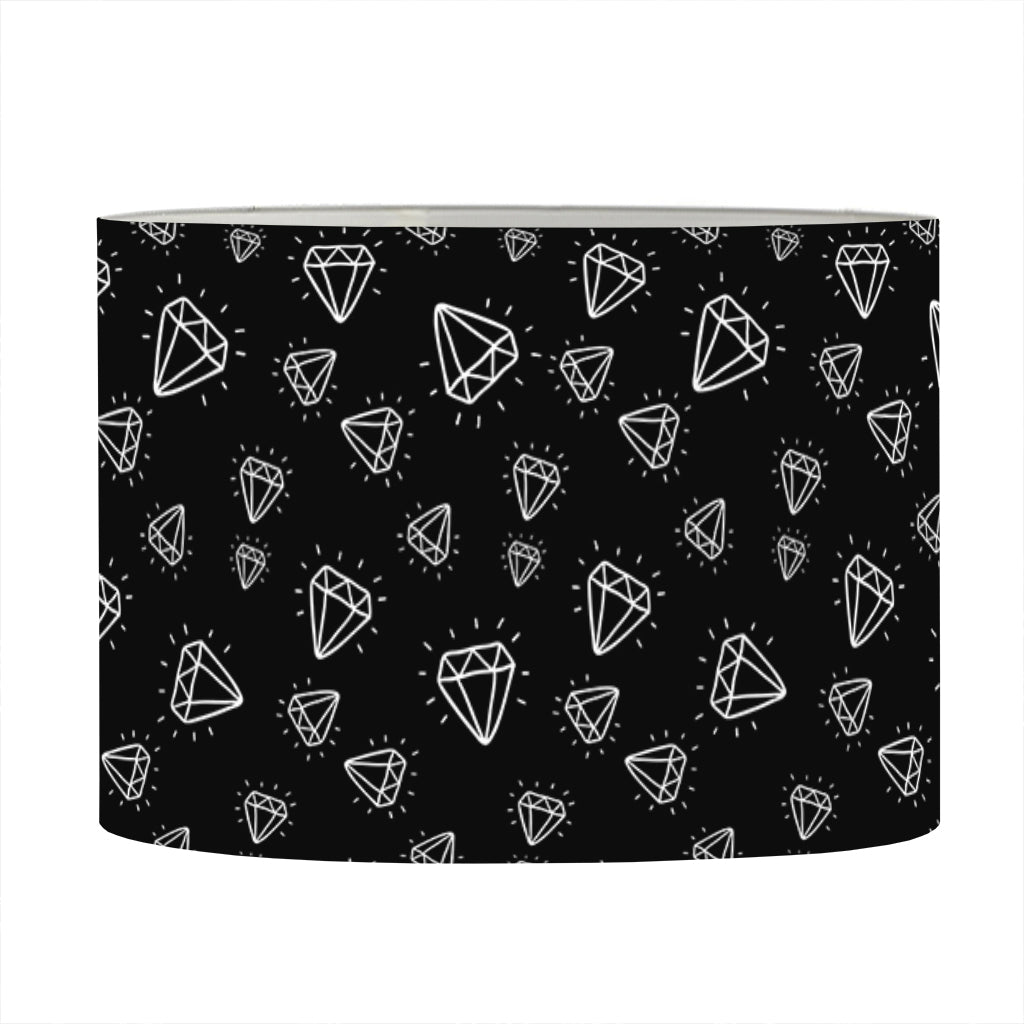 Diamond Pattern Print Drum Lamp Shade
