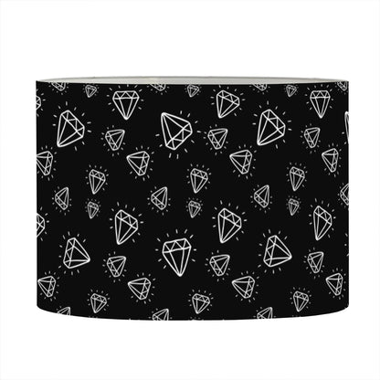 Diamond Pattern Print Drum Lamp Shade