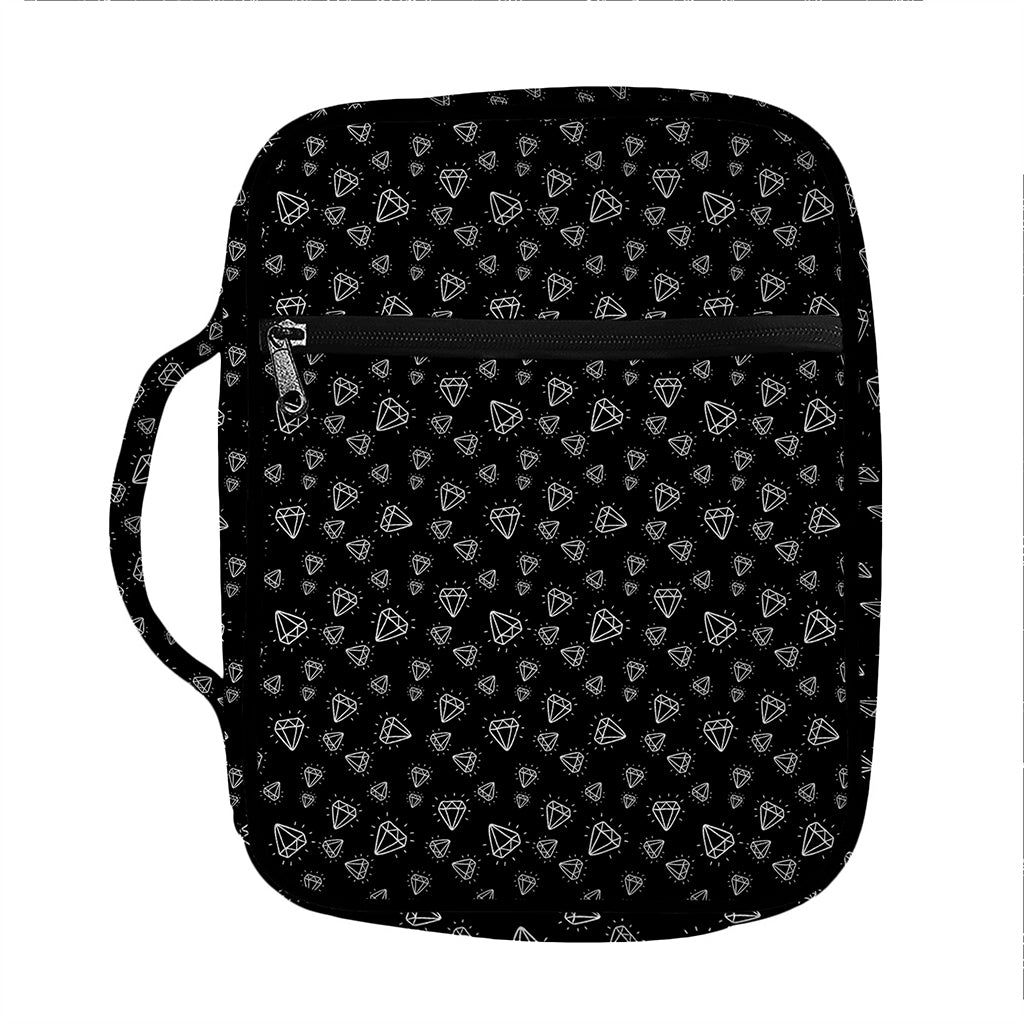 Diamond Pattern Print Front Pocket Bible Bag