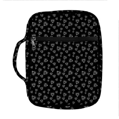 Diamond Pattern Print Front Pocket Bible Bag