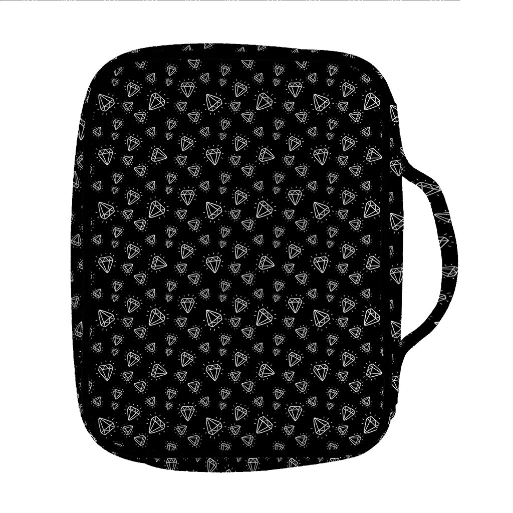 Diamond Pattern Print Front Pocket Bible Bag