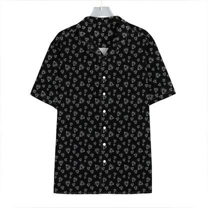 Diamond Pattern Print Hawaiian Shirt