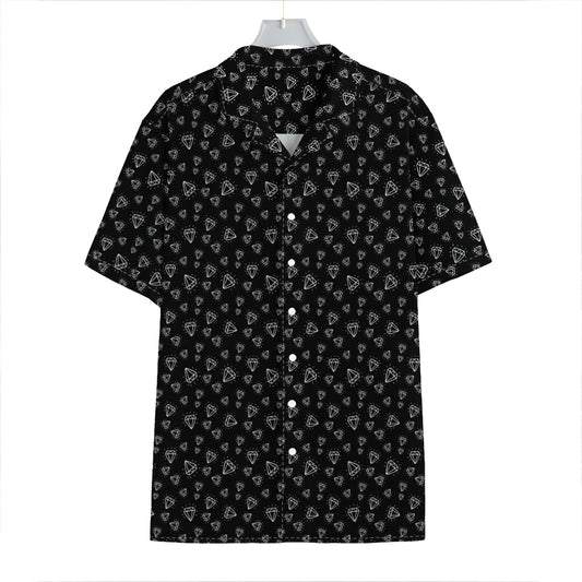 Diamond Pattern Print Hawaiian Shirt