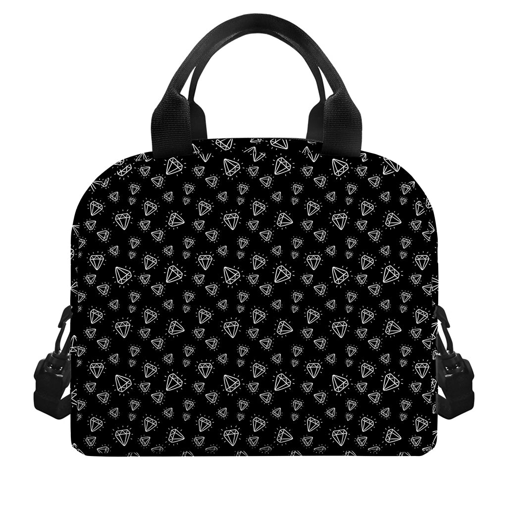 Diamond Pattern Print Insulated Lunch Bag