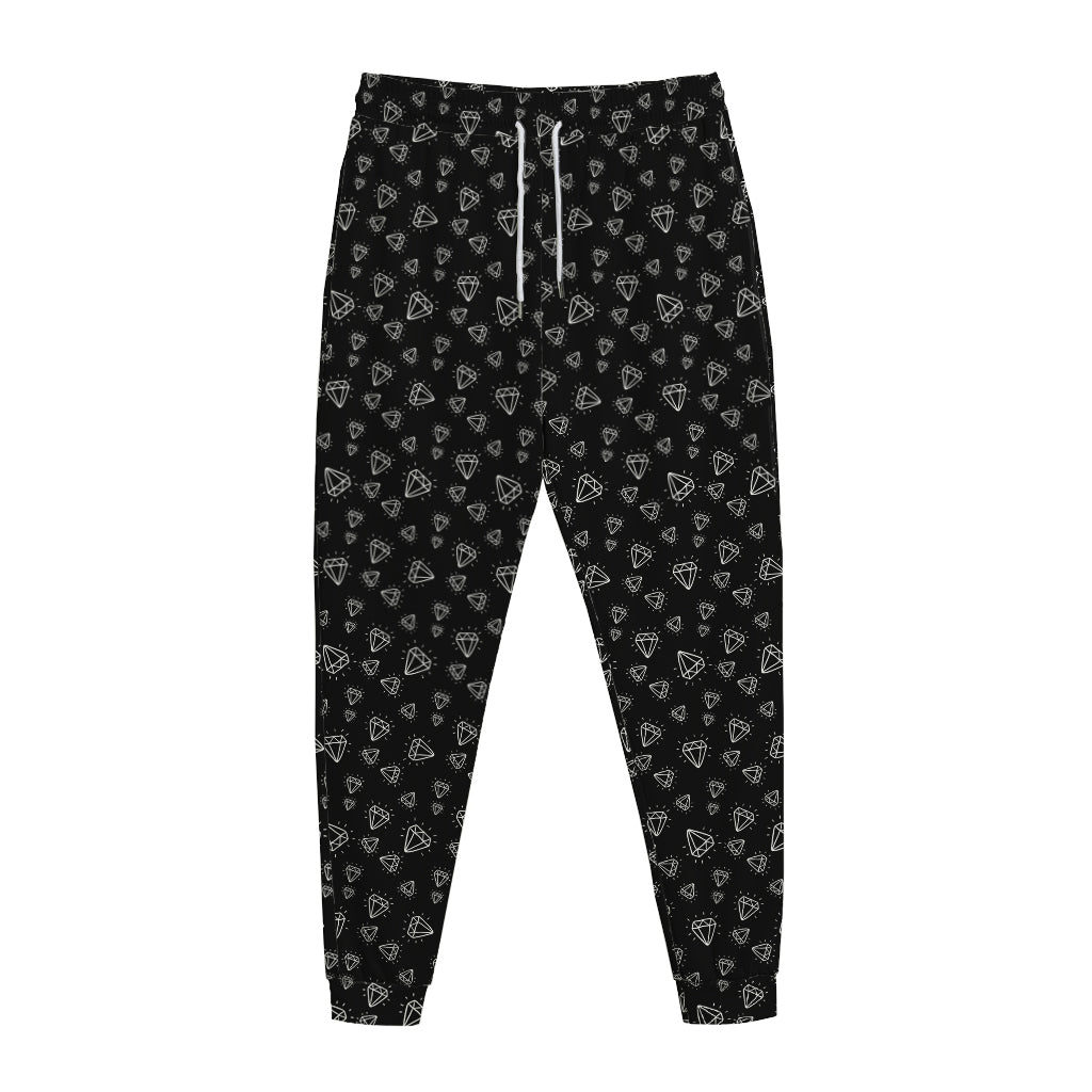Diamond Pattern Print Jogger Pants