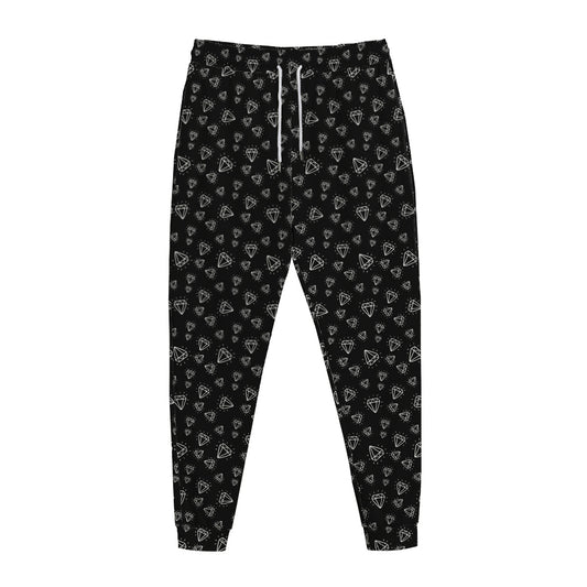 Diamond Pattern Print Jogger Pants