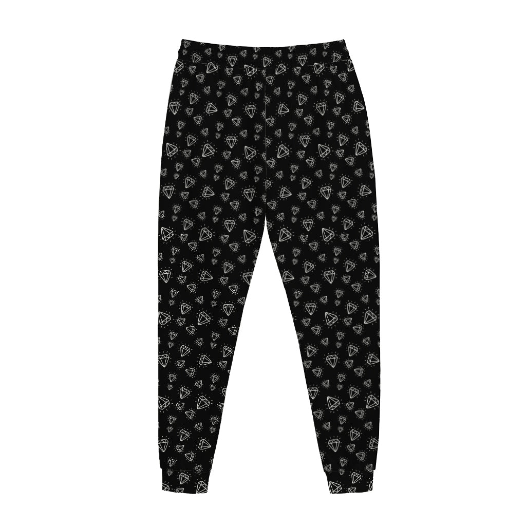 Diamond Pattern Print Jogger Pants