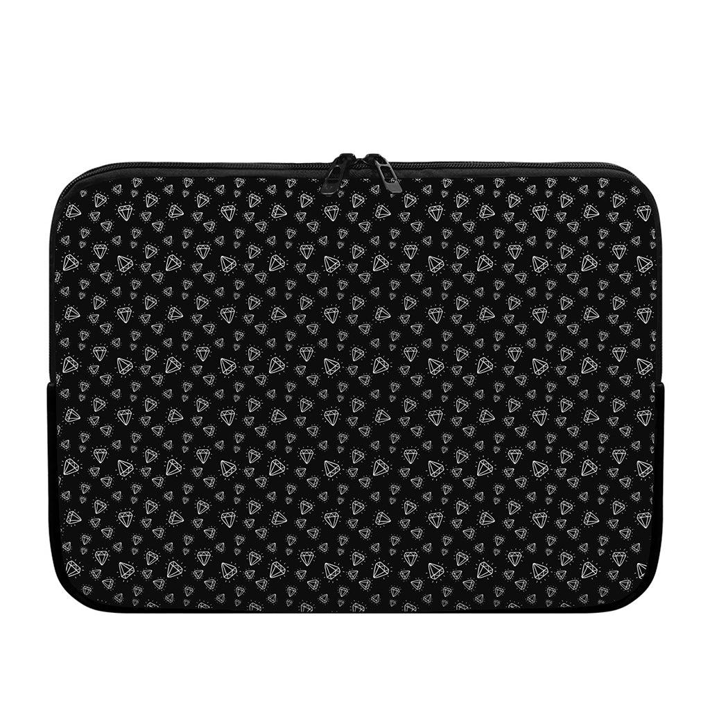 Diamond Pattern Print Laptop Sleeve