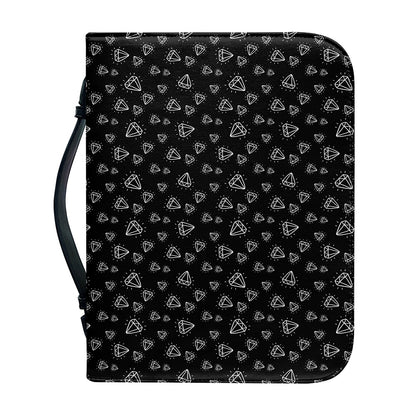 Diamond Pattern Print Leather Bible Cover