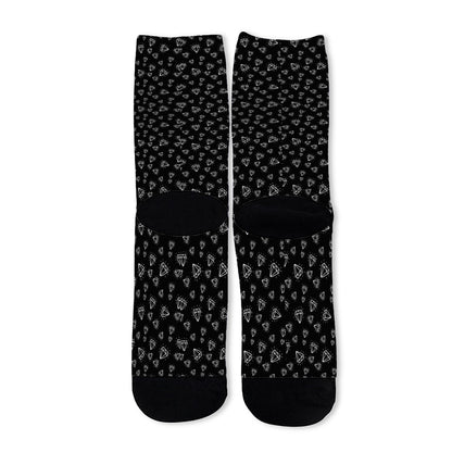 Diamond Pattern Print Long Socks