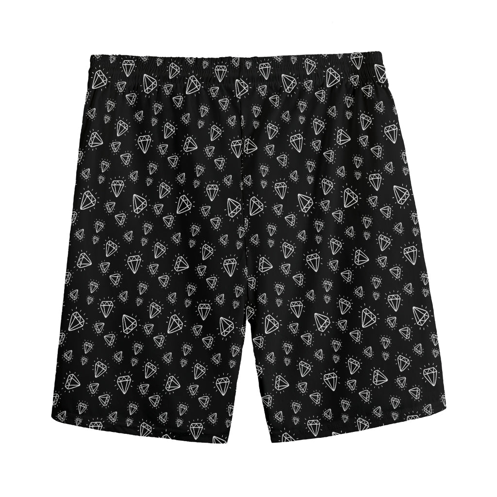 Diamond Pattern Print Men's Sports Shorts
