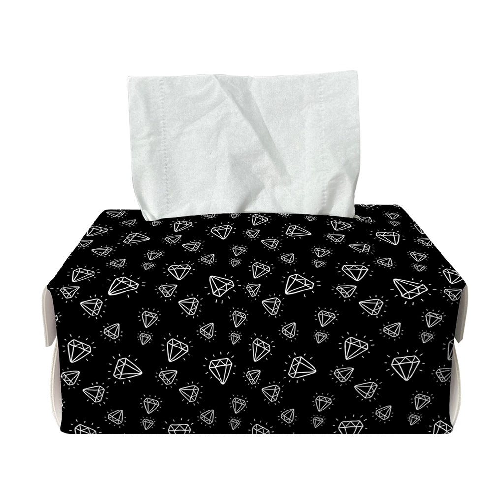 Diamond Pattern Print Rectangle Tissue Box Cover