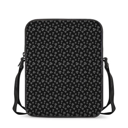 Diamond Pattern Print Rectangular Crossbody Bag
