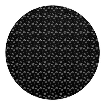Diamond Pattern Print Round Blanket