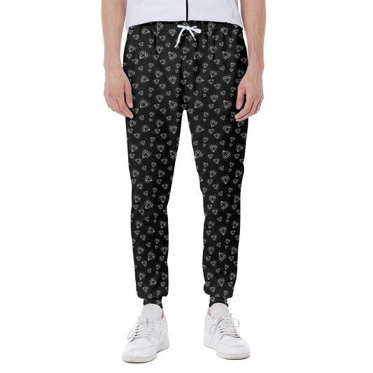Diamond Pattern Print Scuba Joggers