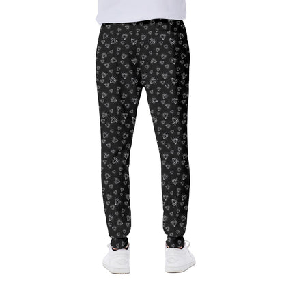 Diamond Pattern Print Scuba Joggers