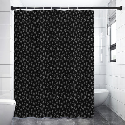 Diamond Pattern Print Shower Curtain