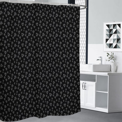 Diamond Pattern Print Shower Curtain