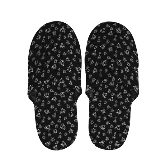 Diamond Pattern Print Slippers