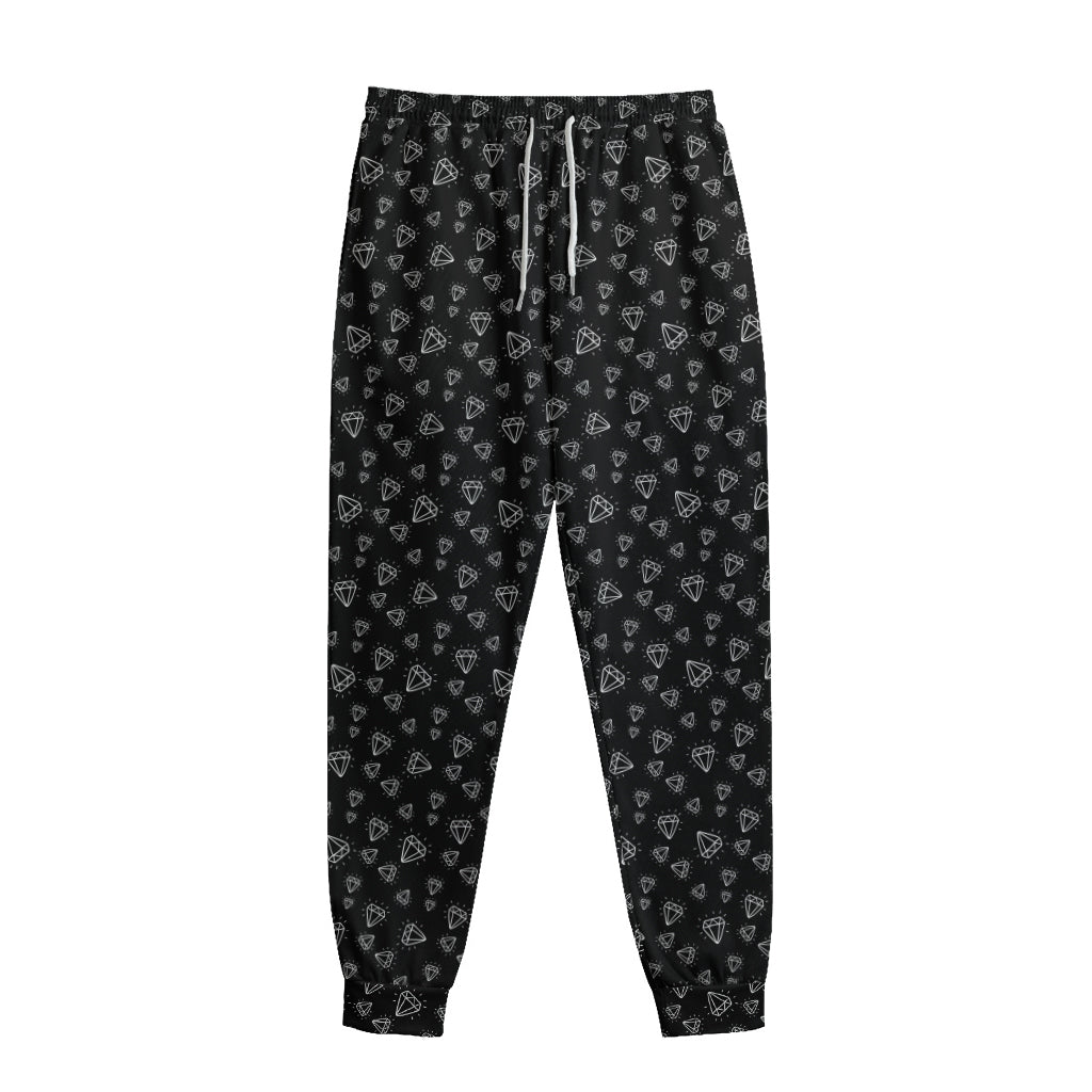 Diamond Pattern Print Sweatpants