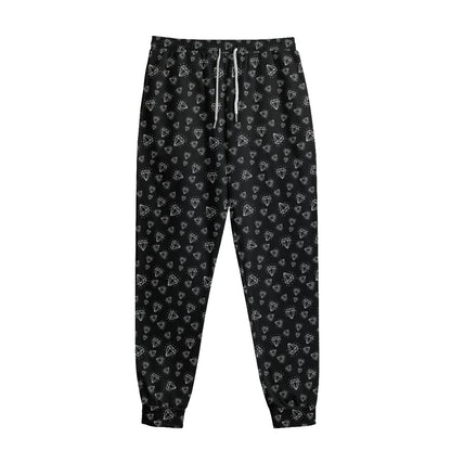Diamond Pattern Print Sweatpants