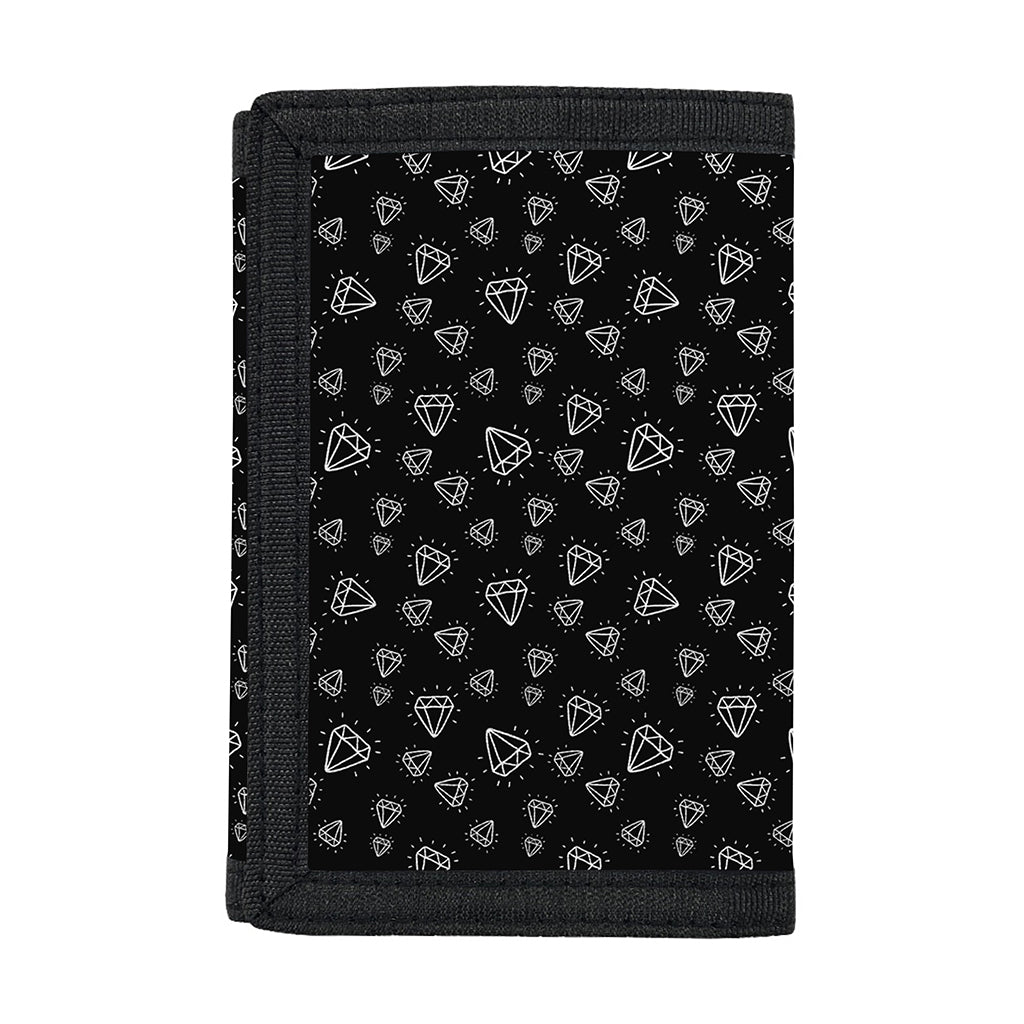 Diamond Pattern Print Trifold Wallet