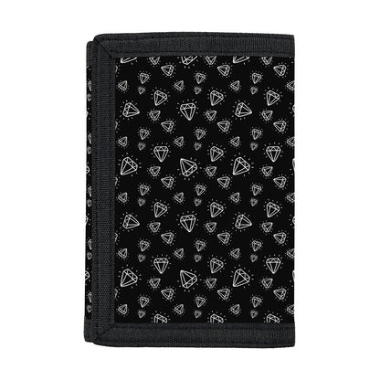 Diamond Pattern Print Trifold Wallet