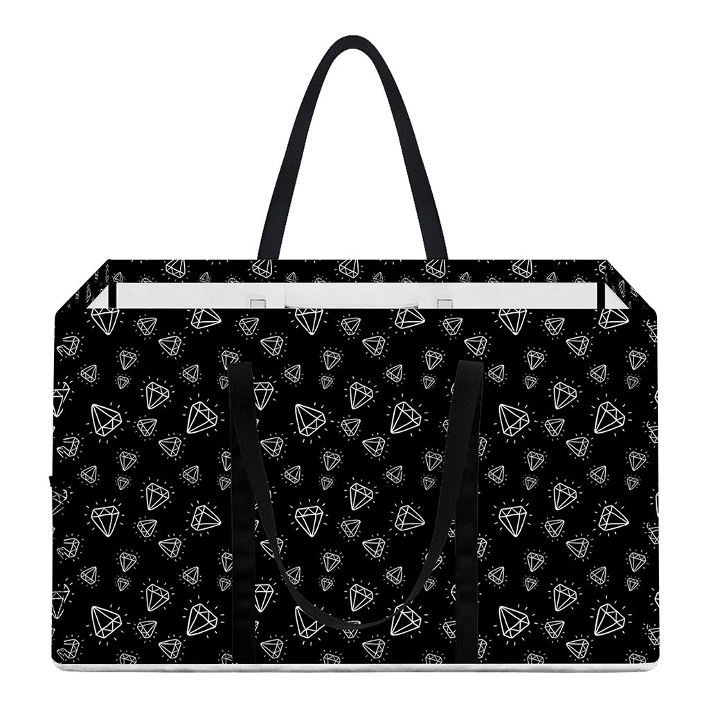 Diamond Pattern Print Utility Tote Bag