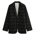 Diamond Pattern Print Women's Cotton Blazer