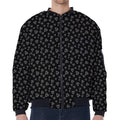 Diamond Pattern Print Zip Sleeve Bomber Jacket