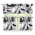 Diamond Print 3 Piece Kitchen Curtains